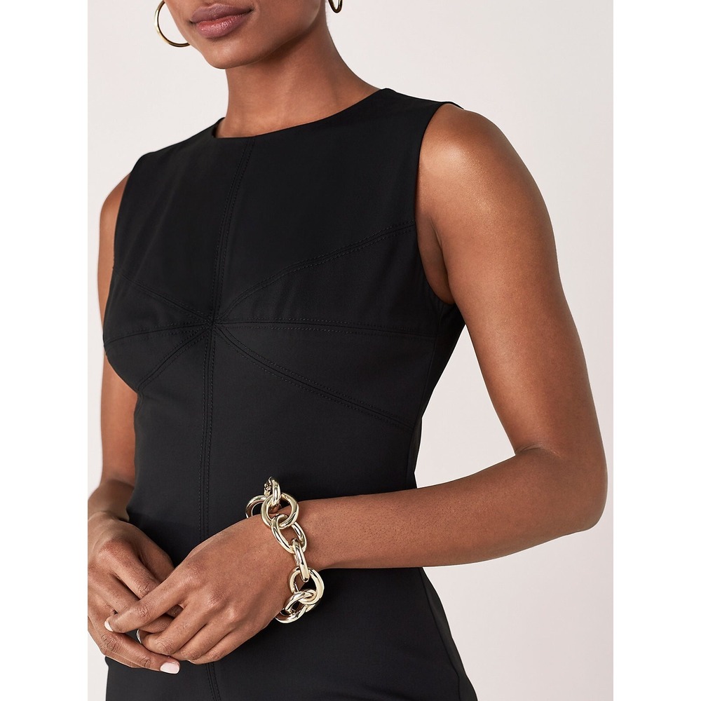 NWT Diane‎ von Furstenberg DVF Elio Bust Seamed Stretch Cotton Sheath Dress 2 0